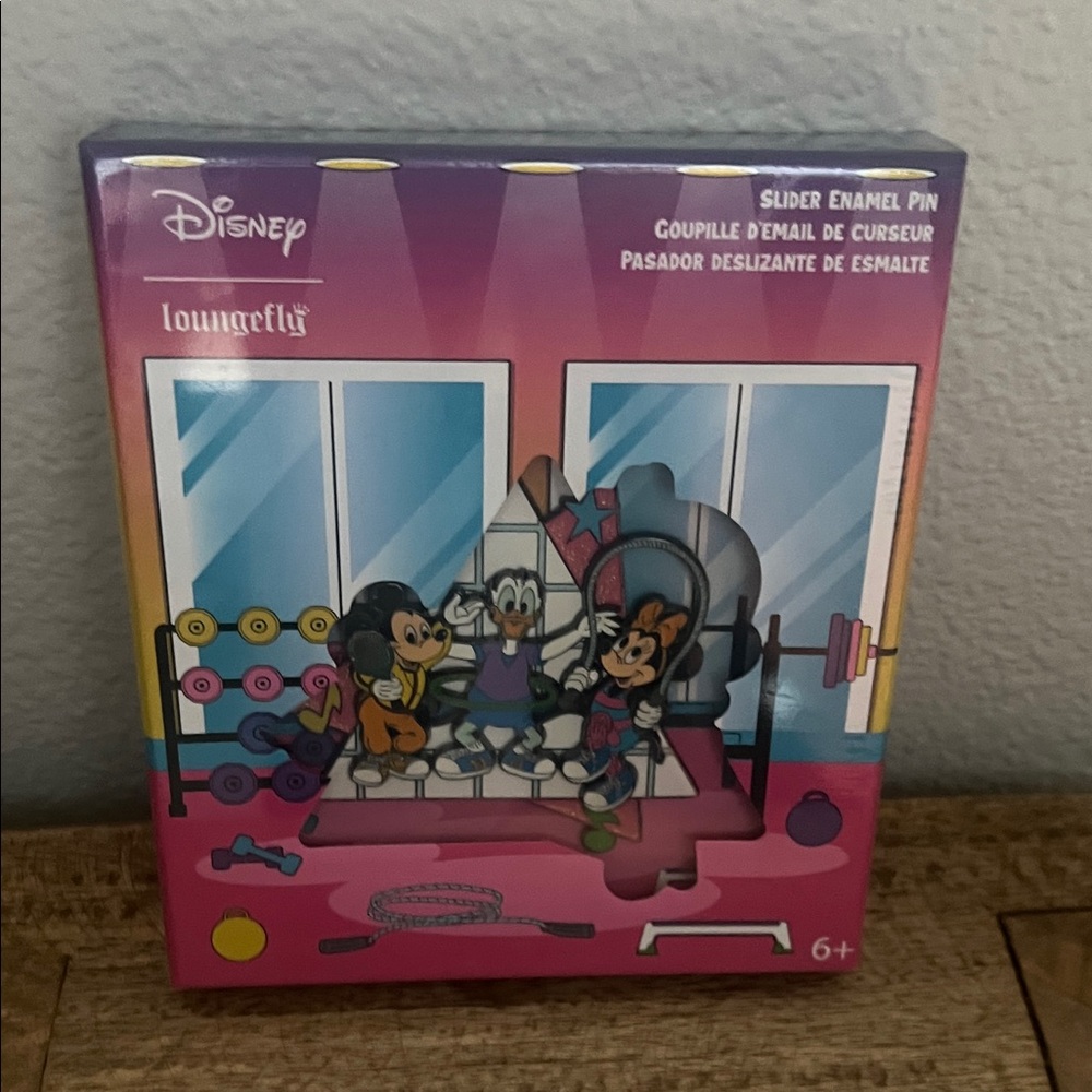 Disney Loungefly Slider Enamel Pin - Pink and Black